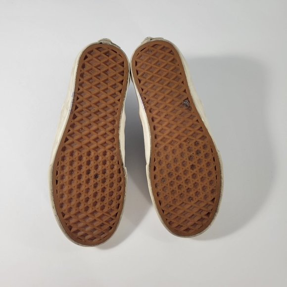 Vans Black Croc Embossed Leather Slip Ons Unisex Women's Size 6, Men's Size 4.5 - Picture 7 of 11